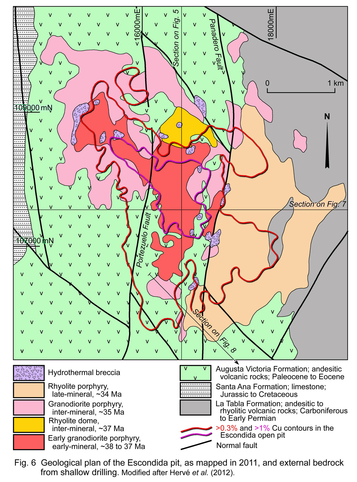 Escondida and Escondida Este Geology