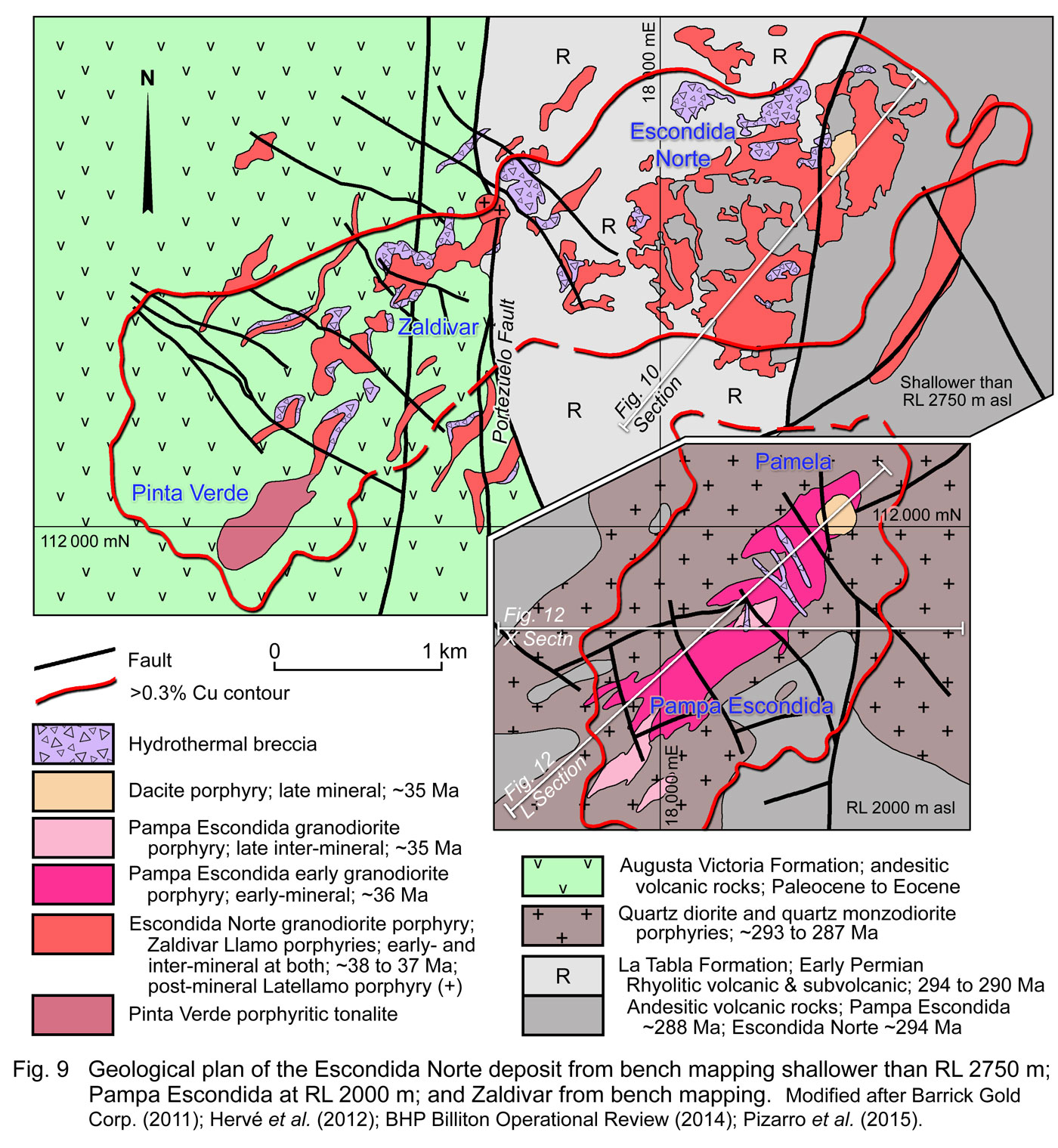  Pampa Escondida and Norte Geology