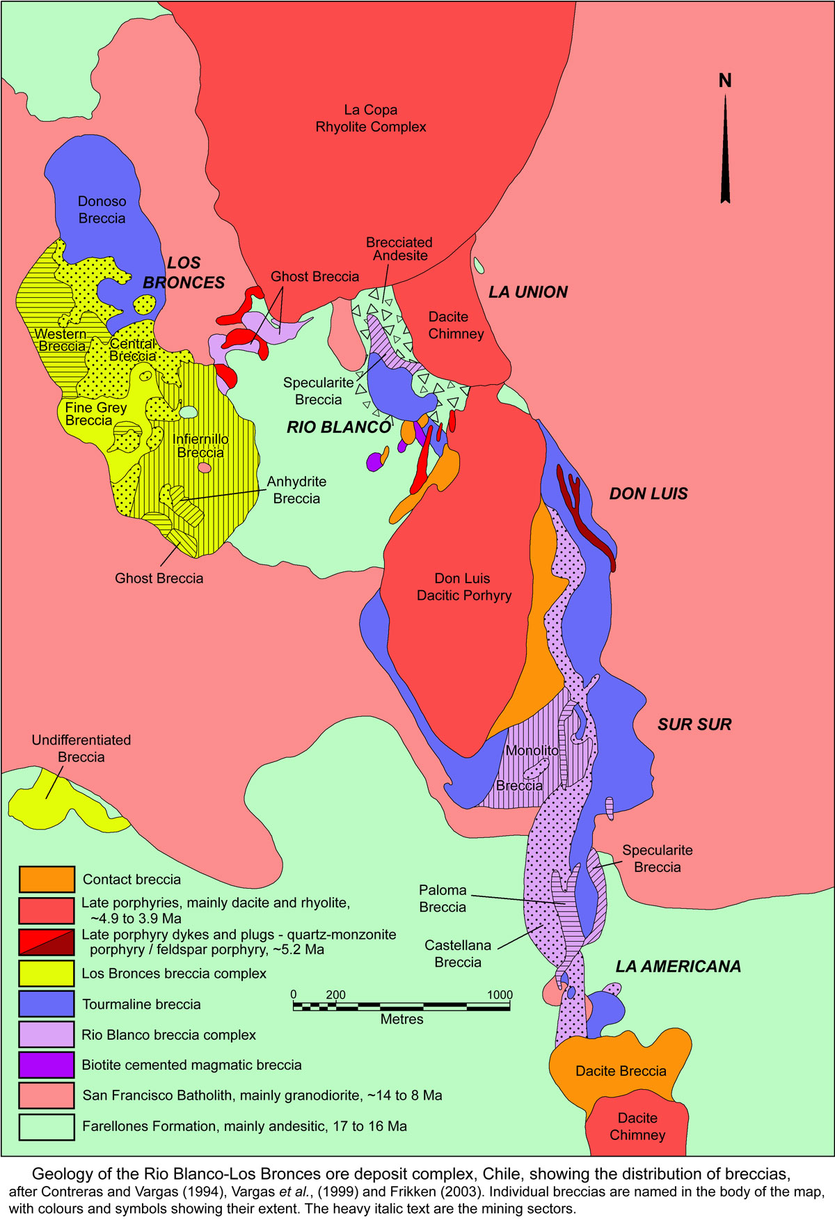 Los Bronces-Rio Blanco Geology