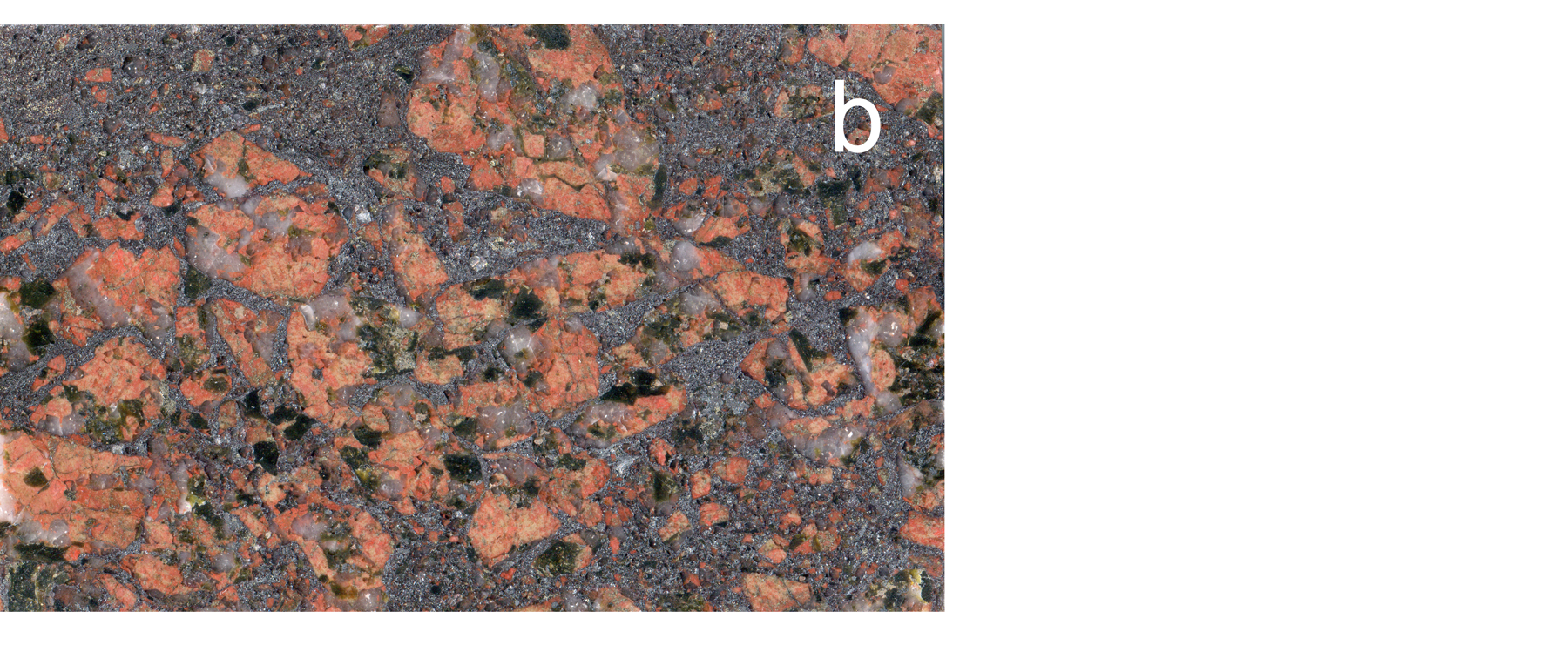 Advancing fracture controlled hematite alteration of granite 