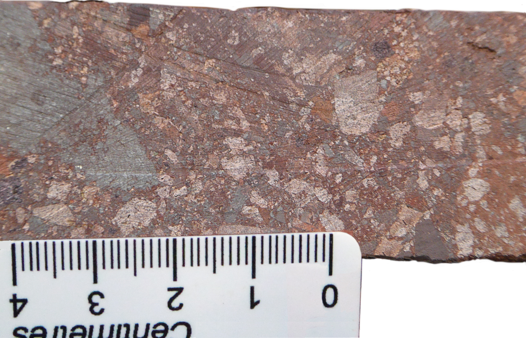 Heterolithic earthy hematite breccia