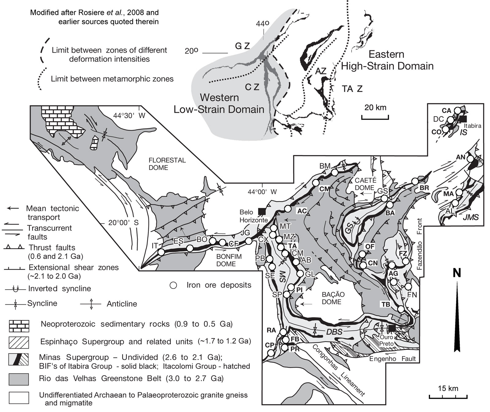 Quadrilatero Ferrifero iron deposits