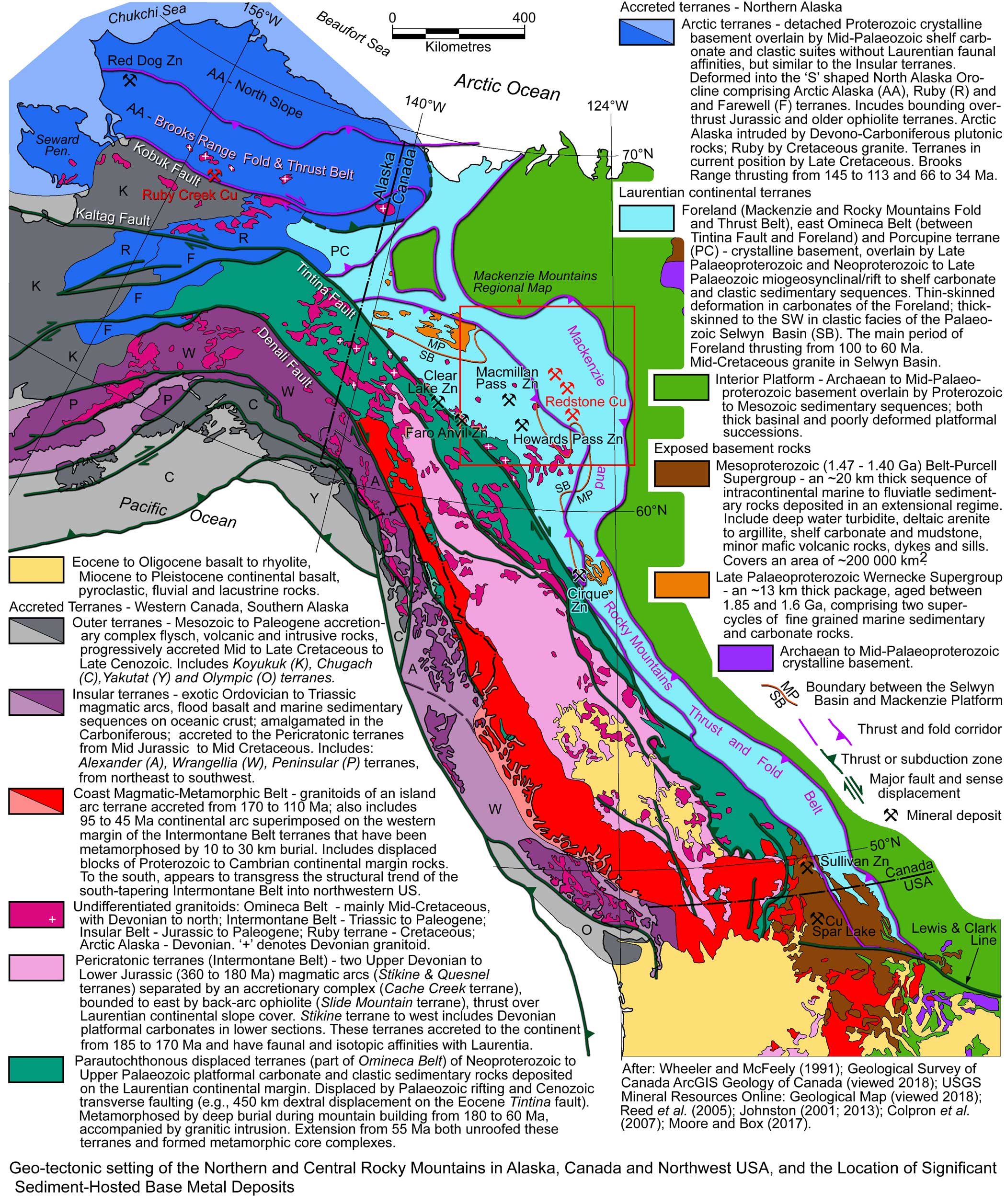 Cordillera tectonic setting Canadian Rocky Mountains