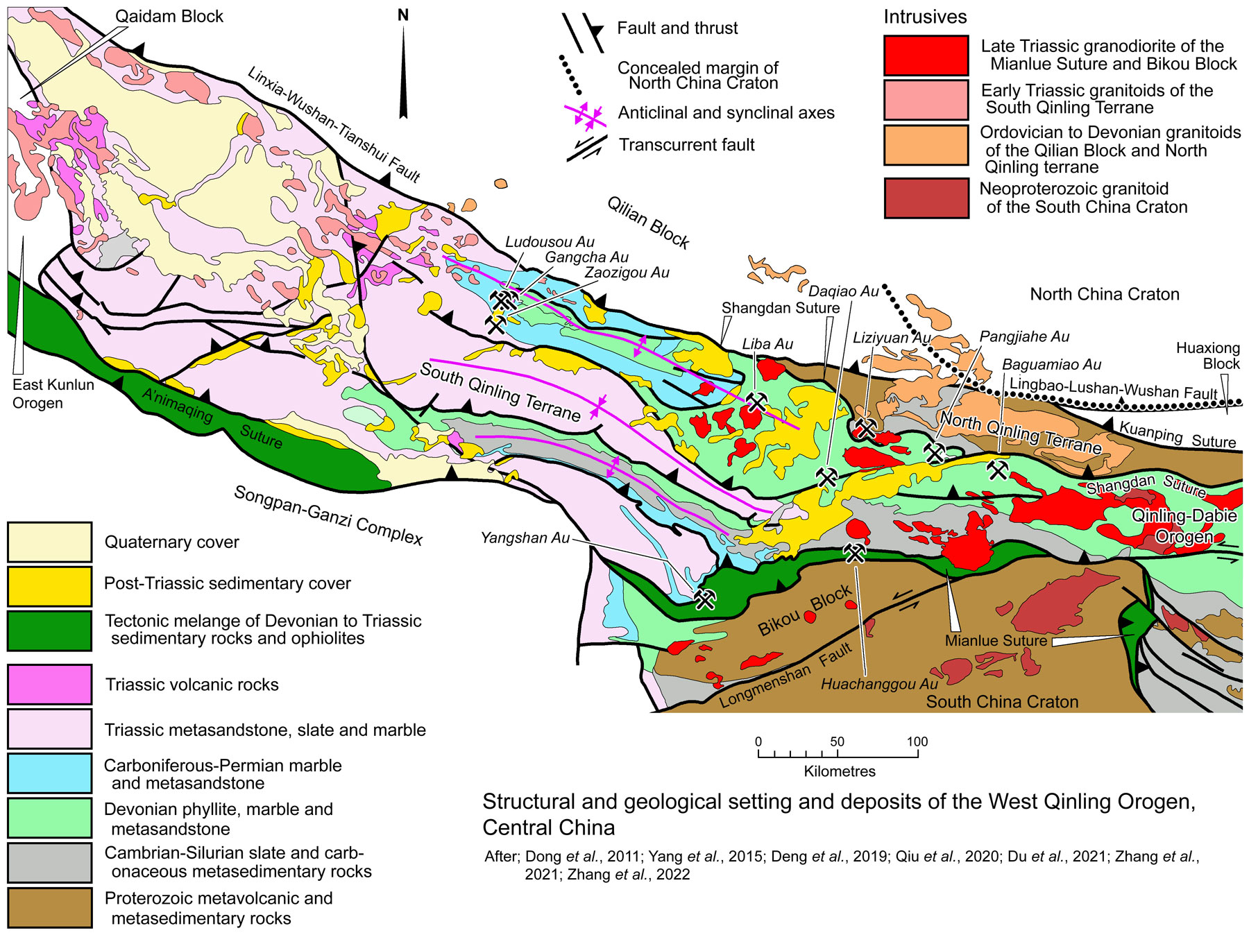 Geology and gold deosits of the West Qinling Orogen