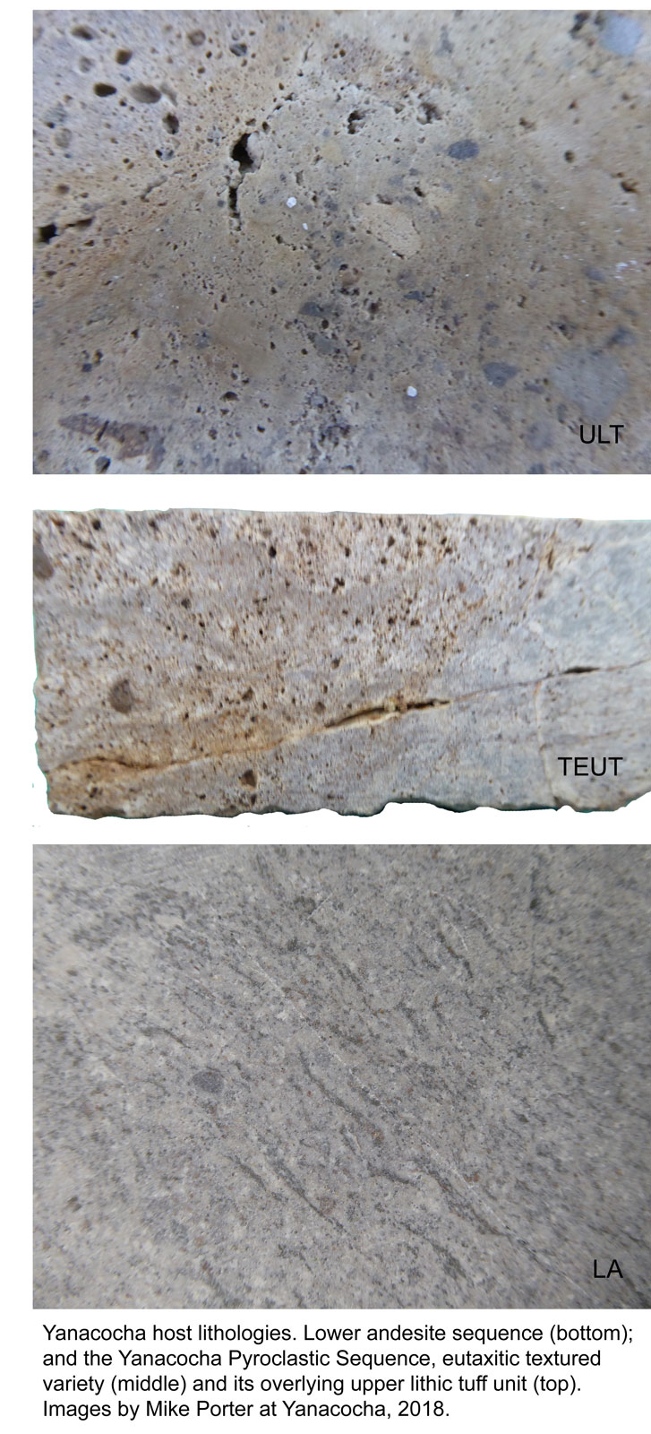 Yanacocha host lithologies