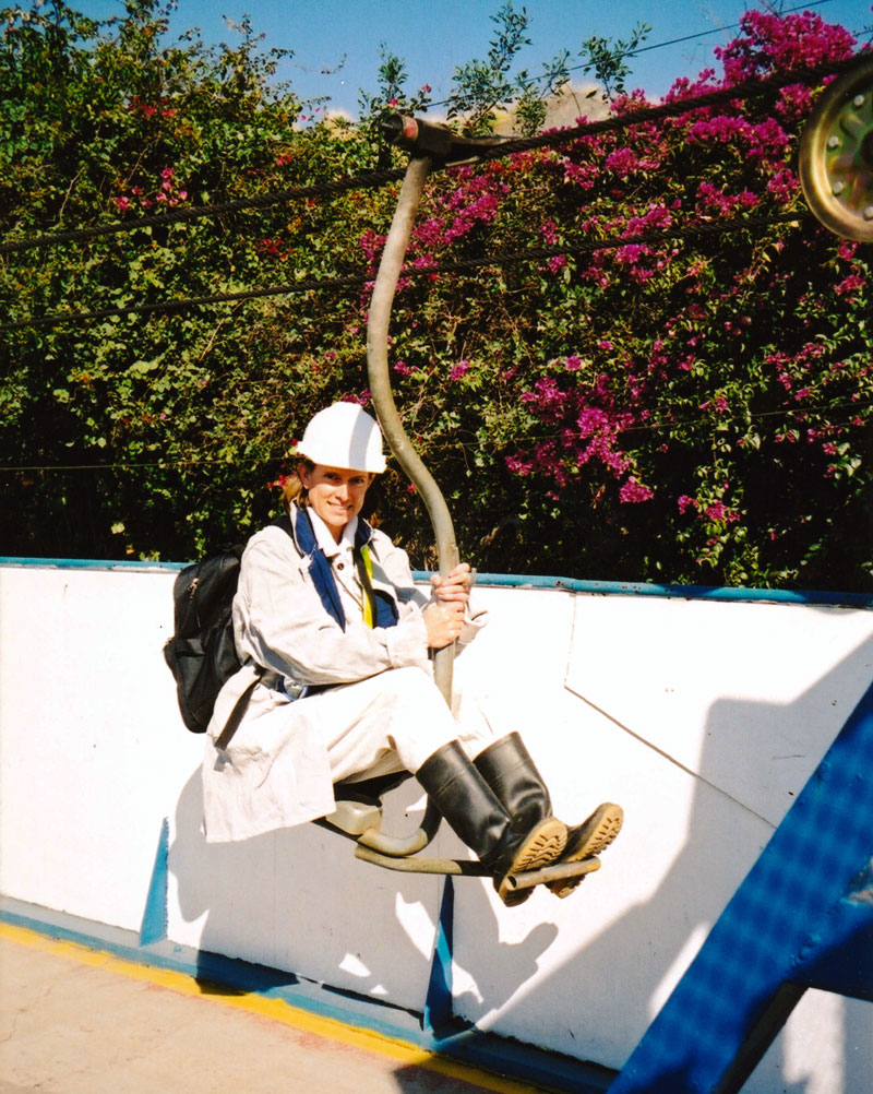 [Jane Shaw on chair lift]