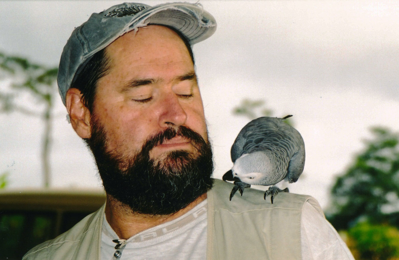Doug (Peg-leg) Jones of Delta Gold with friend.
