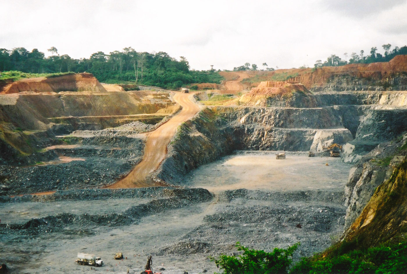 The Damang open pit Mine, Ghana.