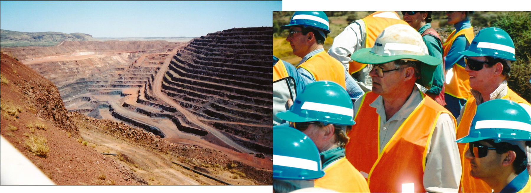 Whaleback Mine and Mal Kneeshaw with group