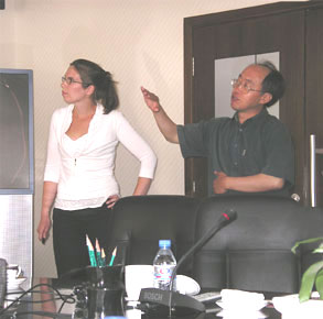 Tour participant presenting