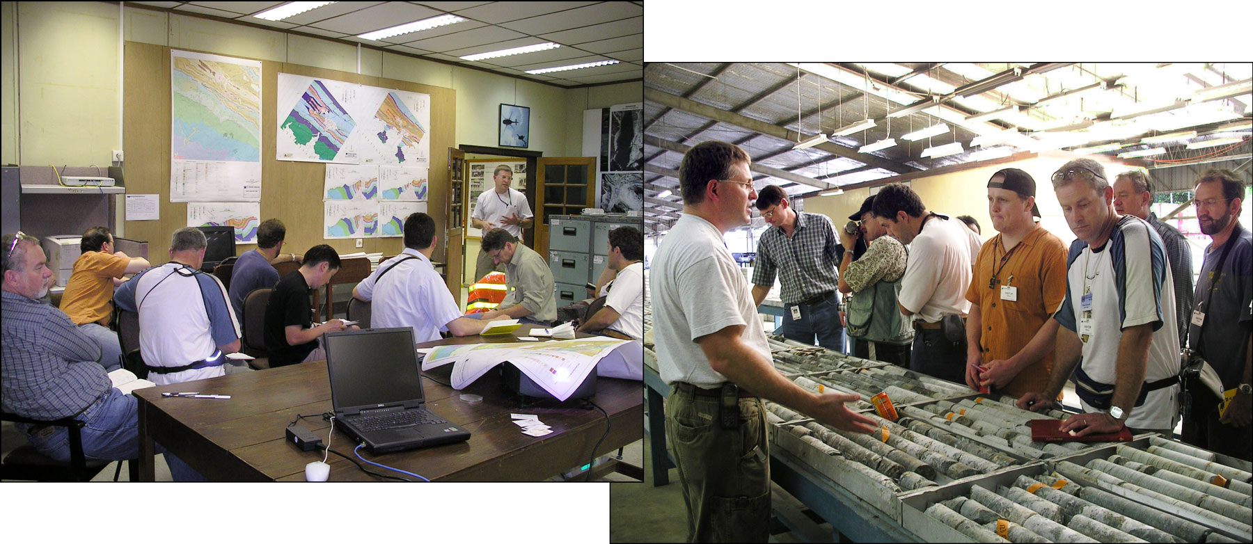 Presentation and drill core at Timika